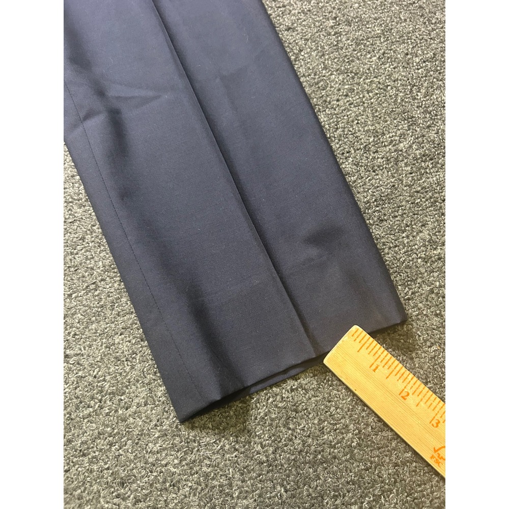 Canali Dress Pants Navy Blue Womens 7R Wool Flat Front 31x31 Corp Core Business - Picture 9 of 12